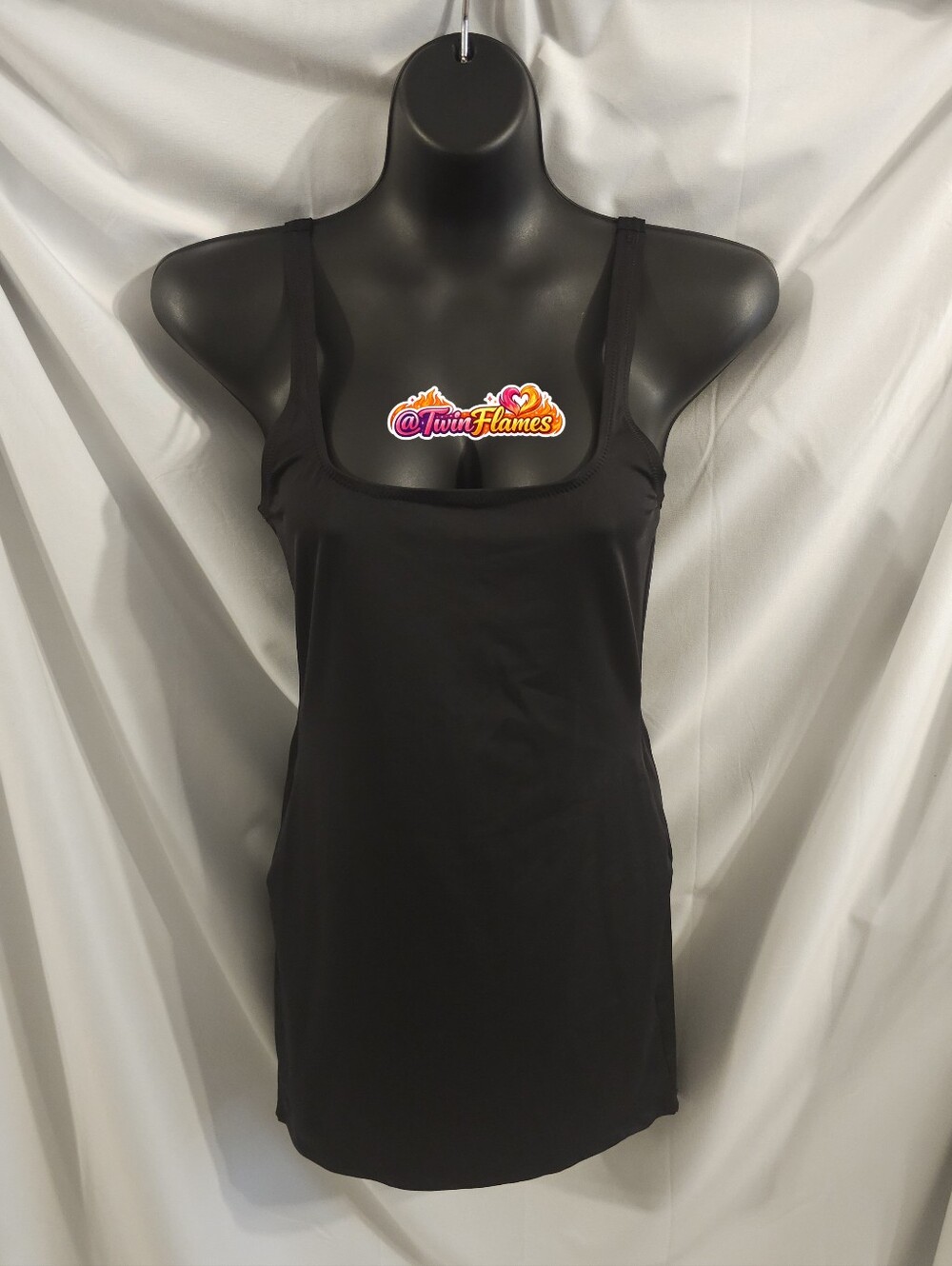 Skims Signature Swim Tank Cover Up Dress SW-DRS-0005 Onyx Size XL